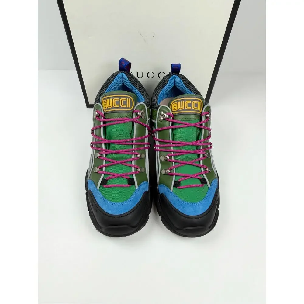 Size 10.5US - Gucci Flashtrek Blue Green Sneakers